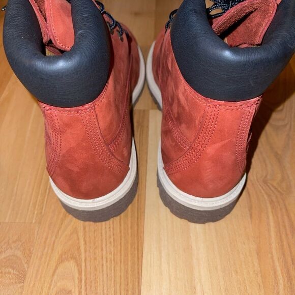 Red Suede Black Leather TIMBERLAND Boots Red Suede Black Leather TIMBERL… - Picture 4 of 16
